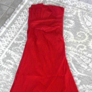 Jessica McClintock red strapless long dress
